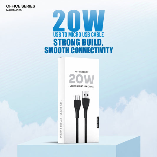 Office Series 20W USB to Micro USB Fast Charging Cable (1 Pc)