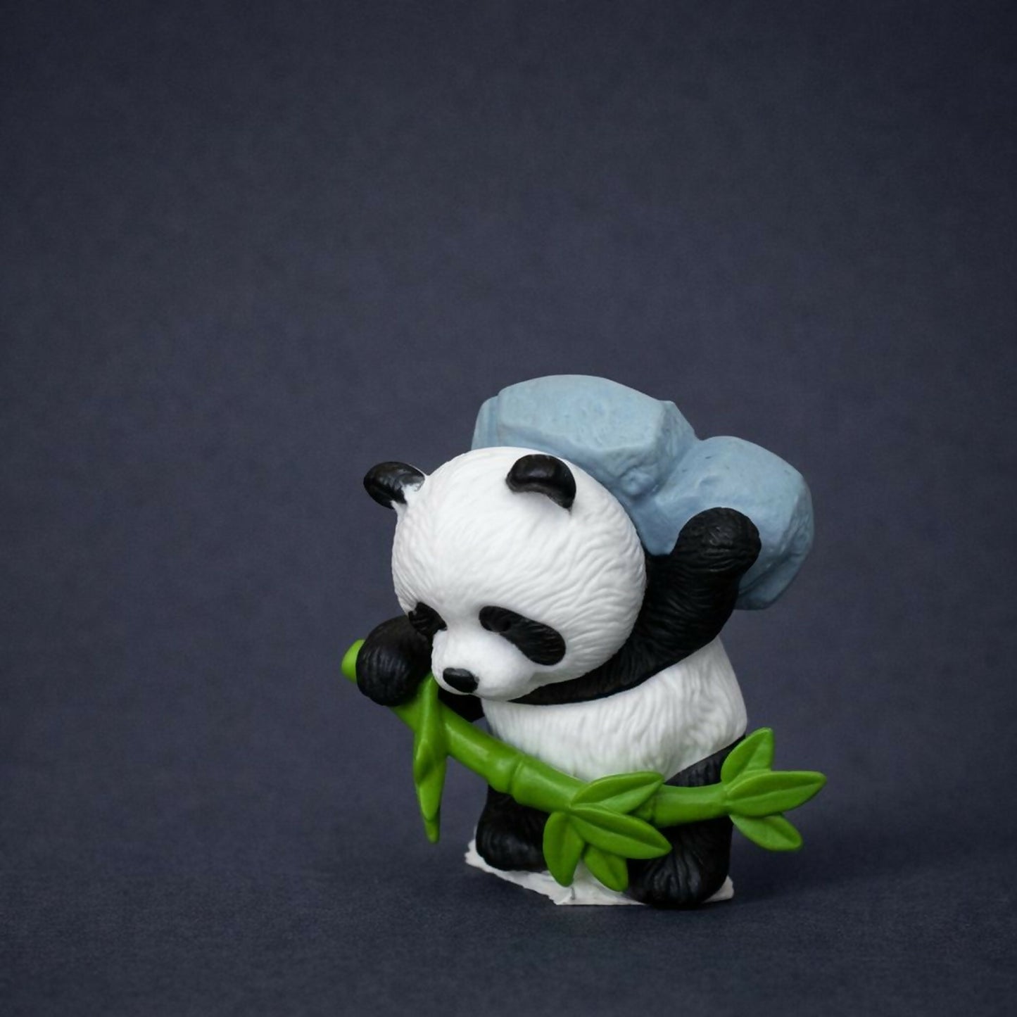 Cute Panda Bamboo poly-resin Showpiece | Mini Decorative Panda Figurine for Home