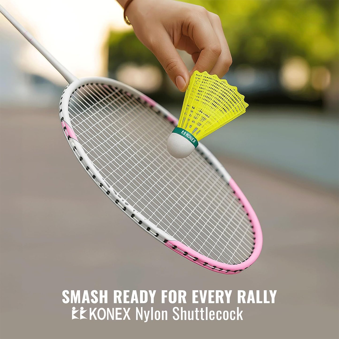 Konex Durable Plastic Shuttlecock (6 Pcs Set)