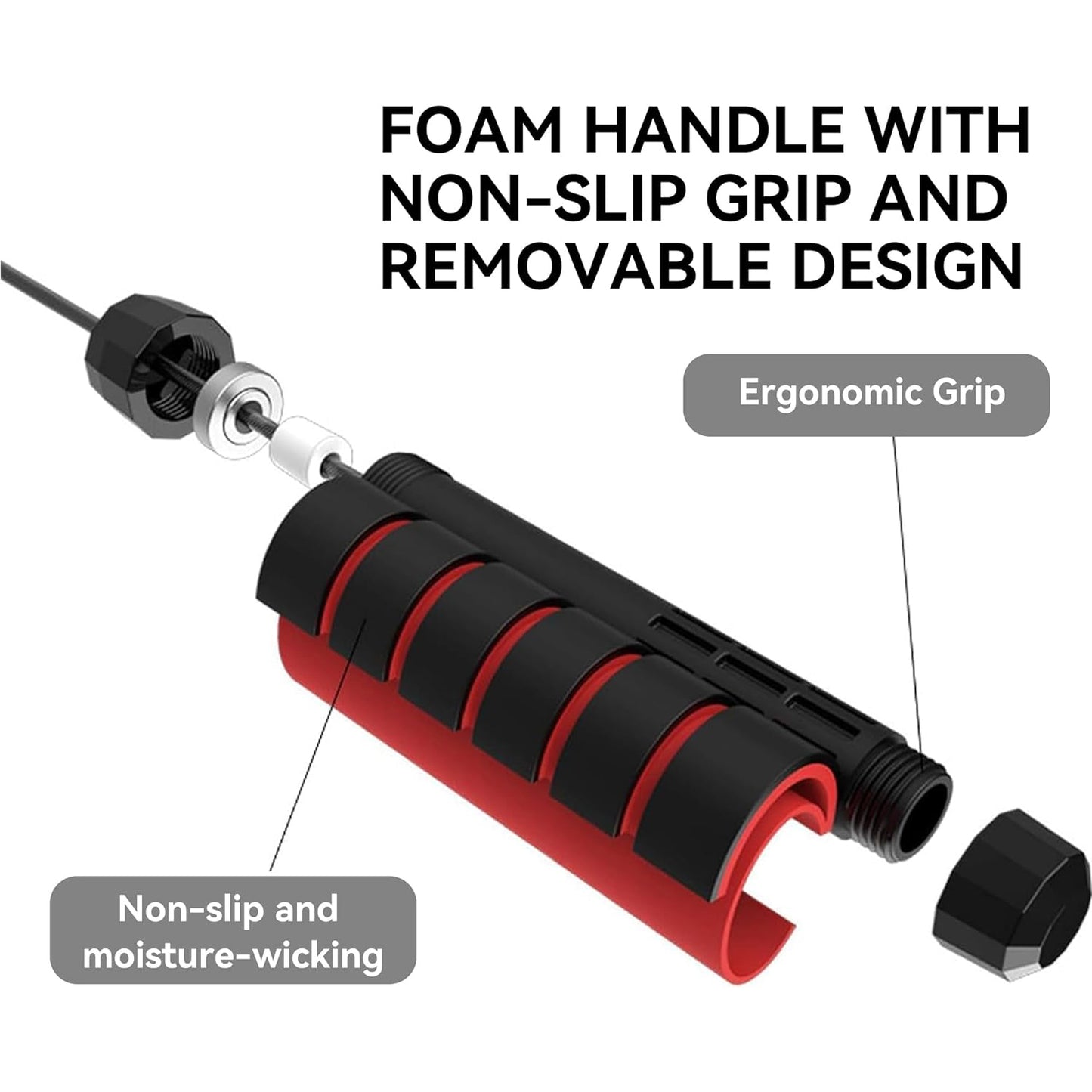High-Speed Skipping Rope with Foam Handles – 3 Meter