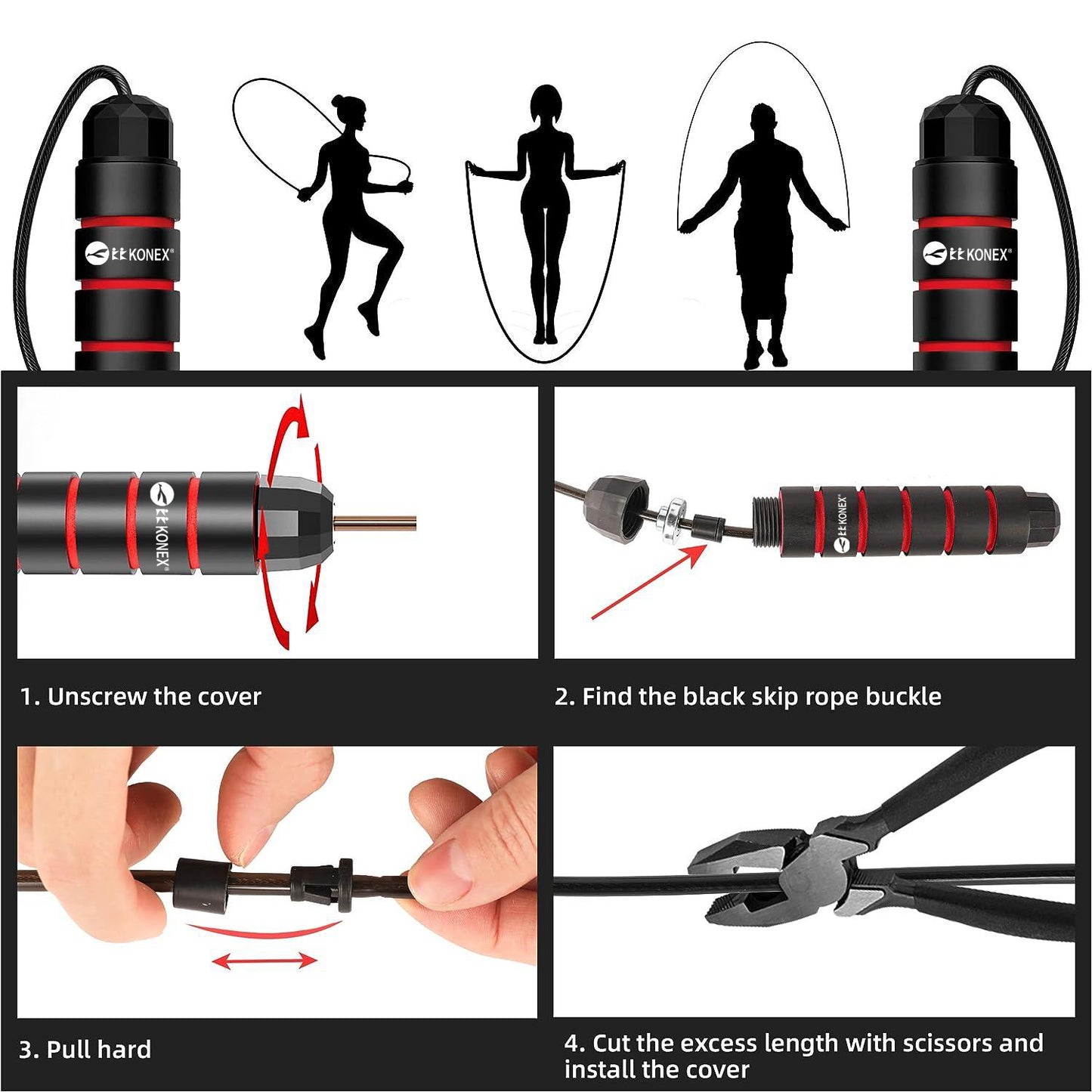 High-Speed Skipping Rope with Foam Handles – 3 Meter
