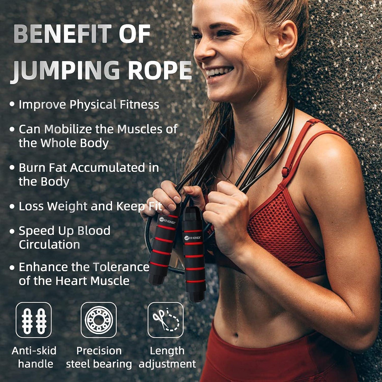 High-Speed Skipping Rope with Foam Handles – 3 Meter