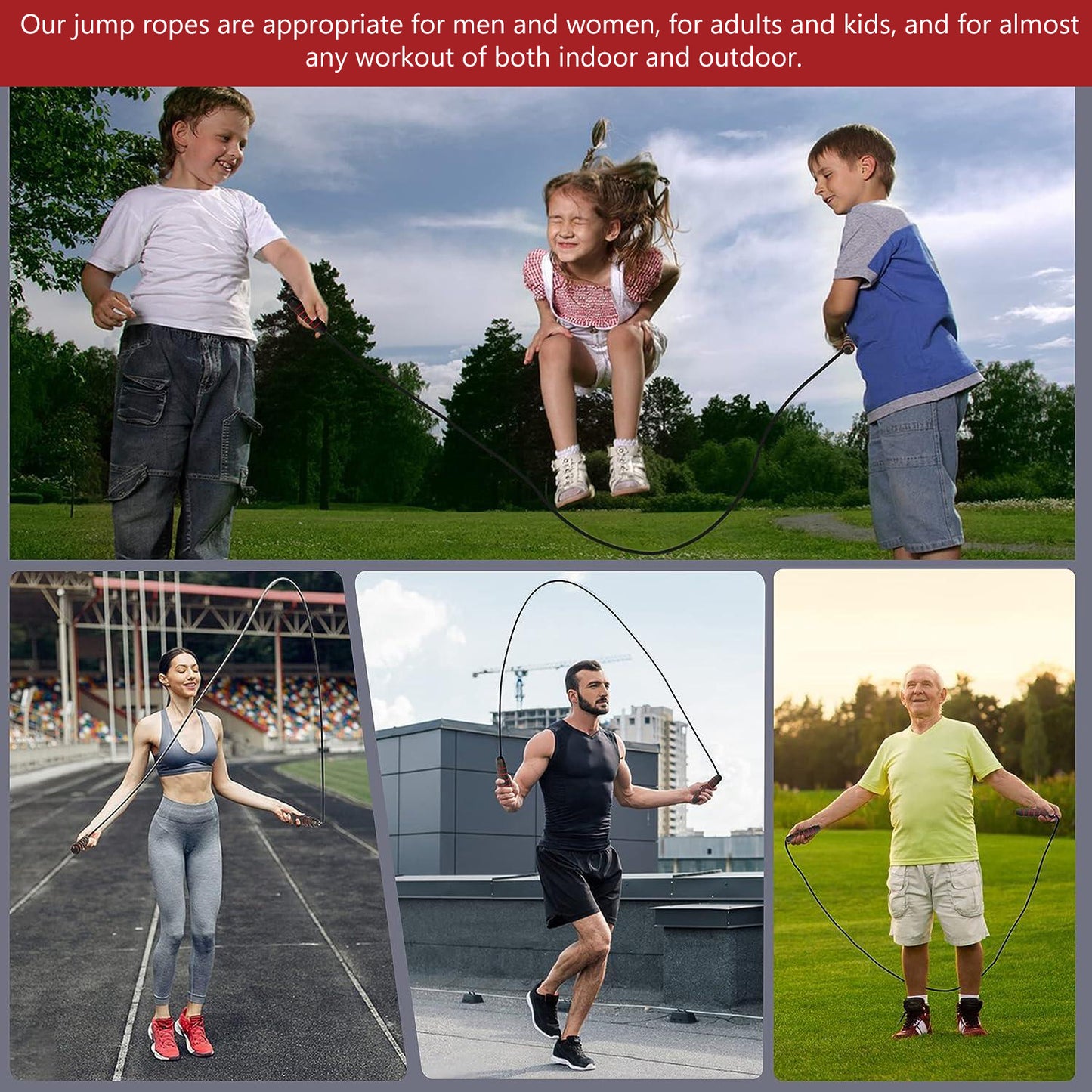 Lightweight & adjustable skipping rope