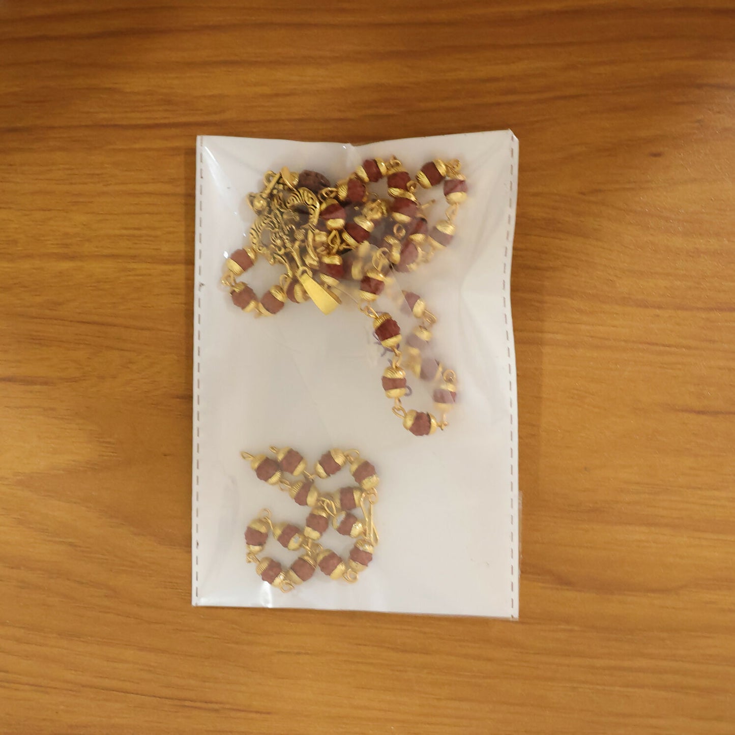 Hanuman Trishul Pendant With Rudraksha Mala & Bracelet Combo