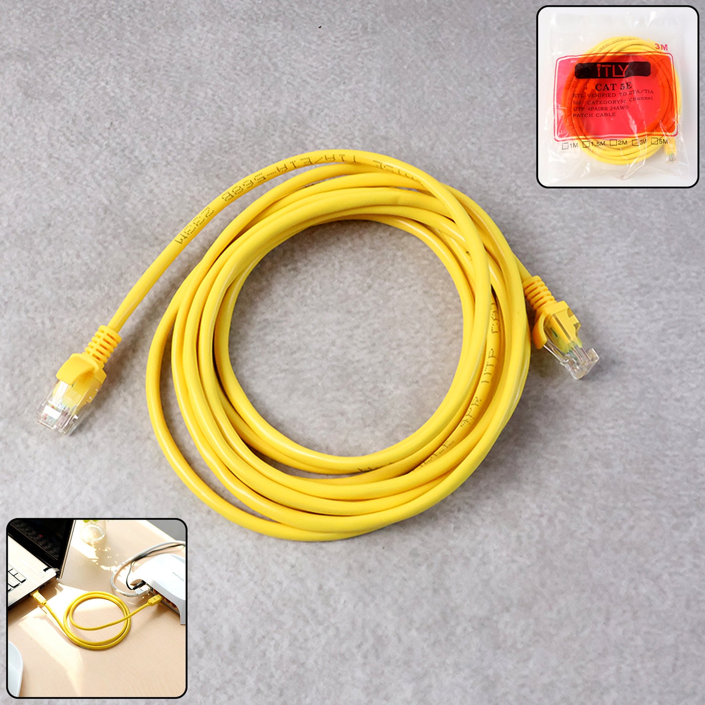 High-Speed CAT 5E Ethernet LAN Network Cable (3 Meter)