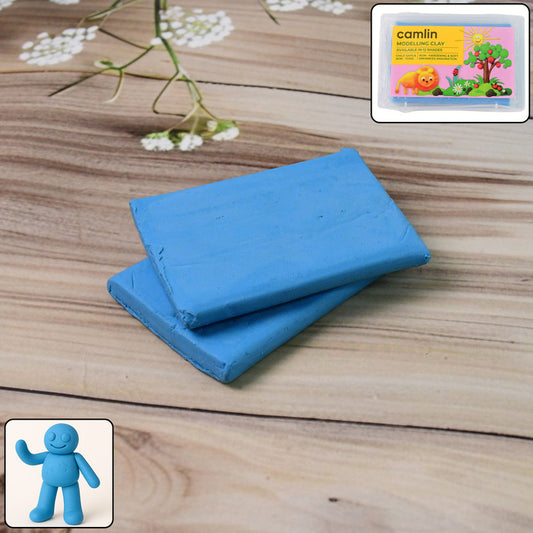 Camlin Modelling Clay – 150 gm Blue Color Soft and Reusable Clay for Creative Crafting