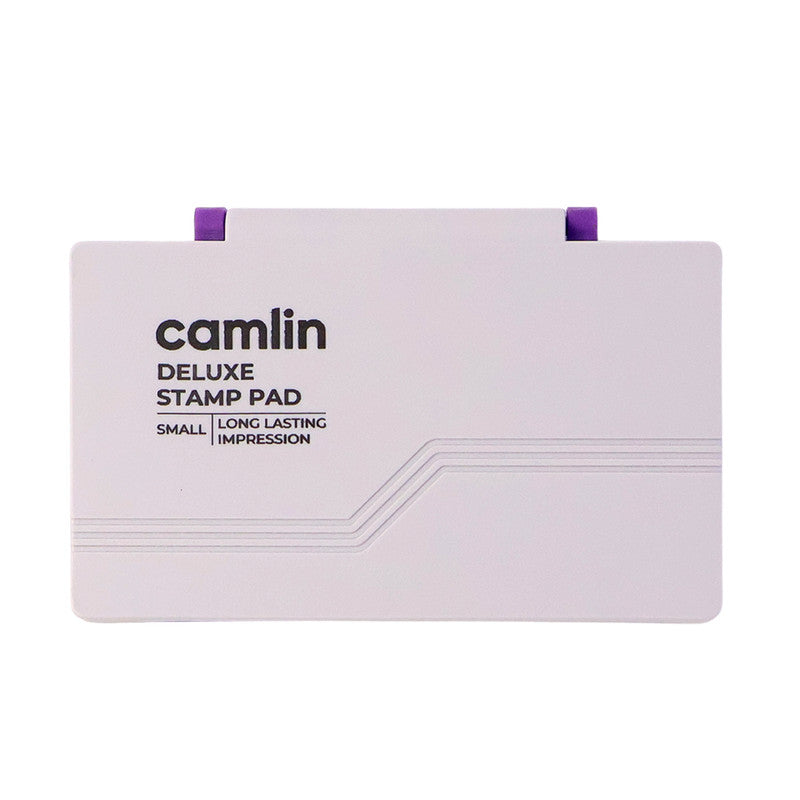 Camlin Deluxe Small Violet Stamp Pad – Long Lasting Ink Pad for Clear Impressions