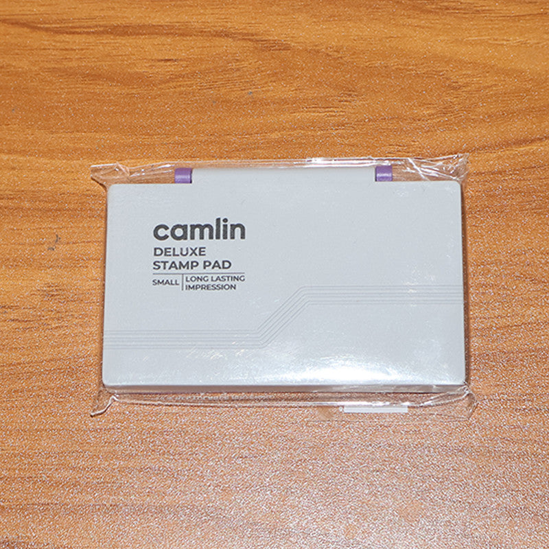 Camlin Deluxe Small Violet Stamp Pad – Long Lasting Ink Pad for Clear Impressions