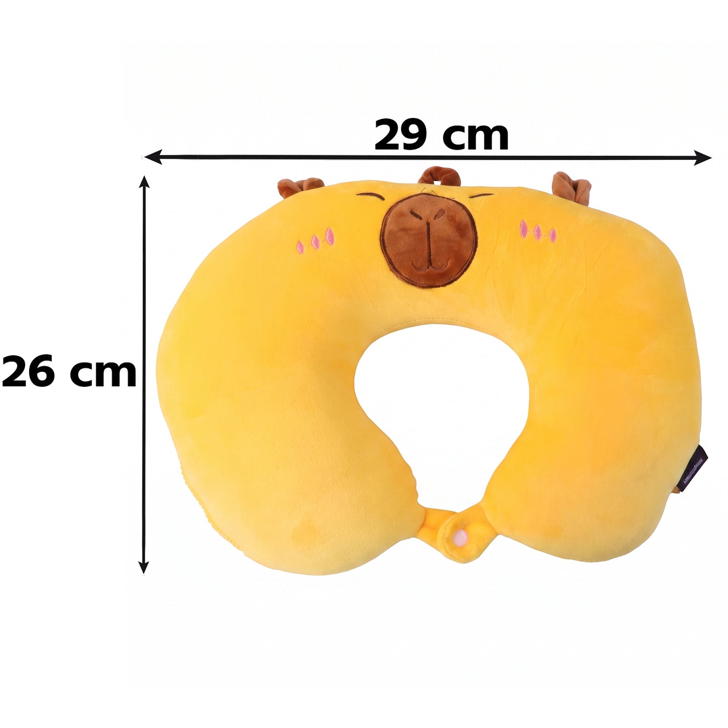 U-Shaped Travel Neck Pillow, Cute Capybara Soft Plush Pillow for Travel (1 Pc)