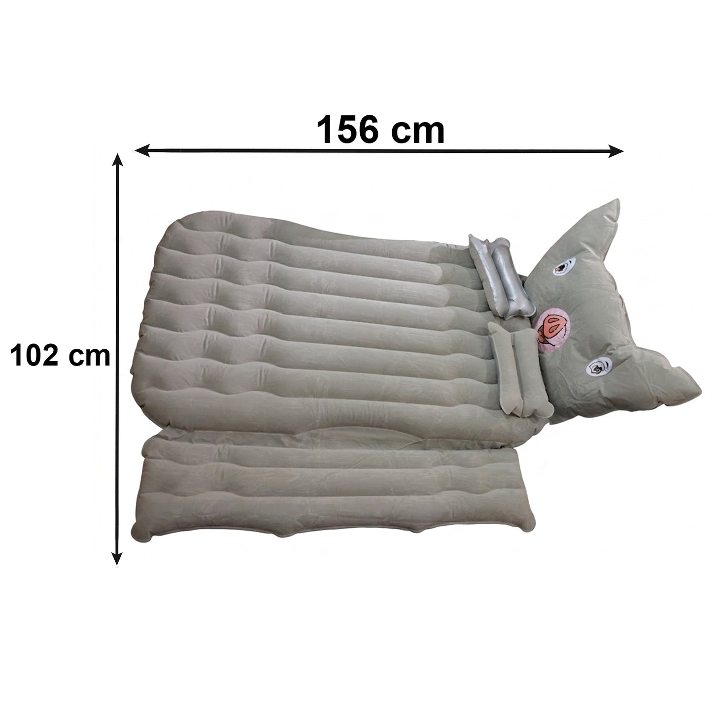 Folded portable car air mattress for easy storage