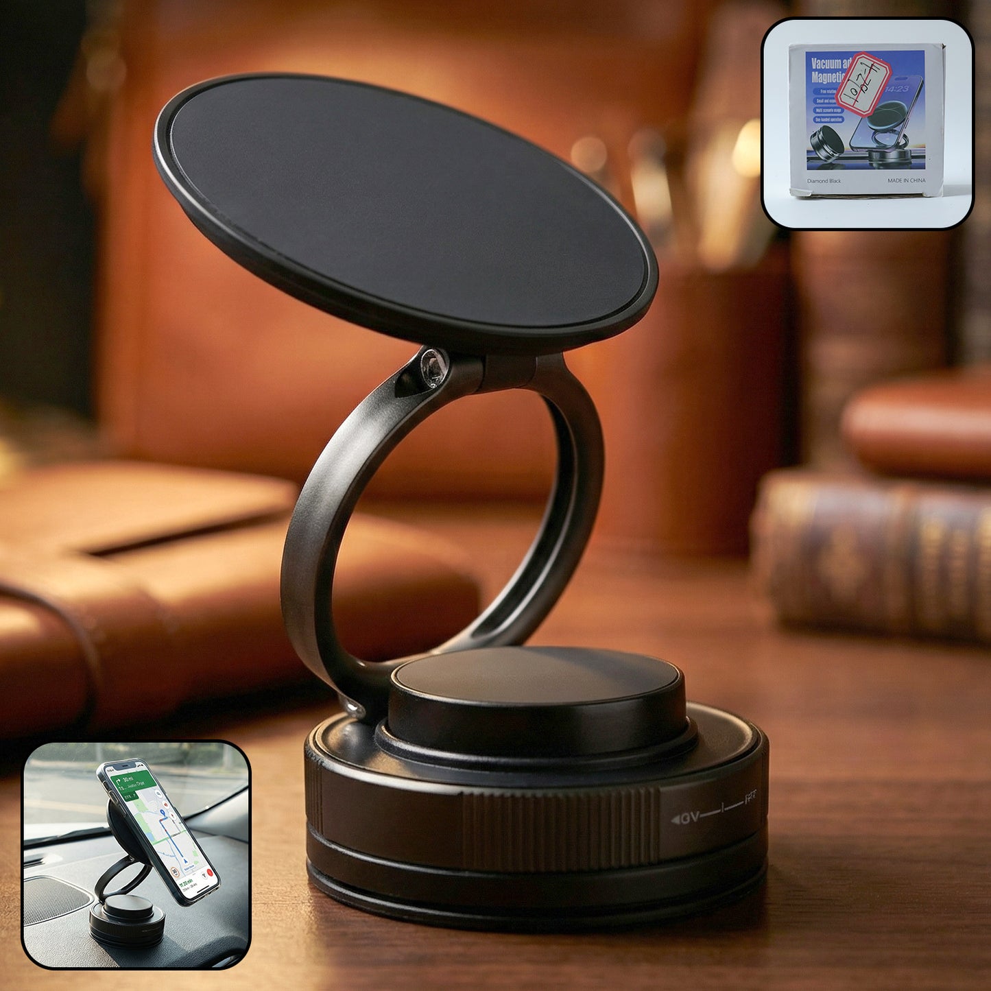 360° Rotatable Magnetic Mobile Phone Holder Stand (1 Pc)