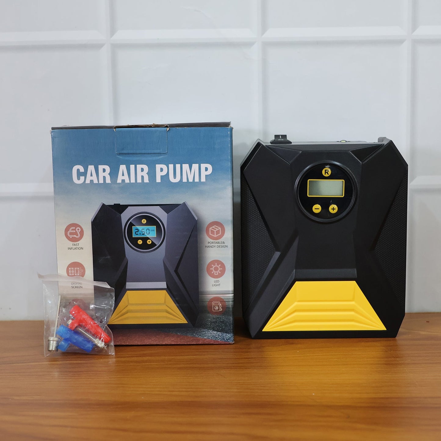 Mini Digital Portable Car Tyre Air Compressor - (1 Pc)