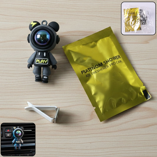 Cute astronaut car air freshener with vent clip
