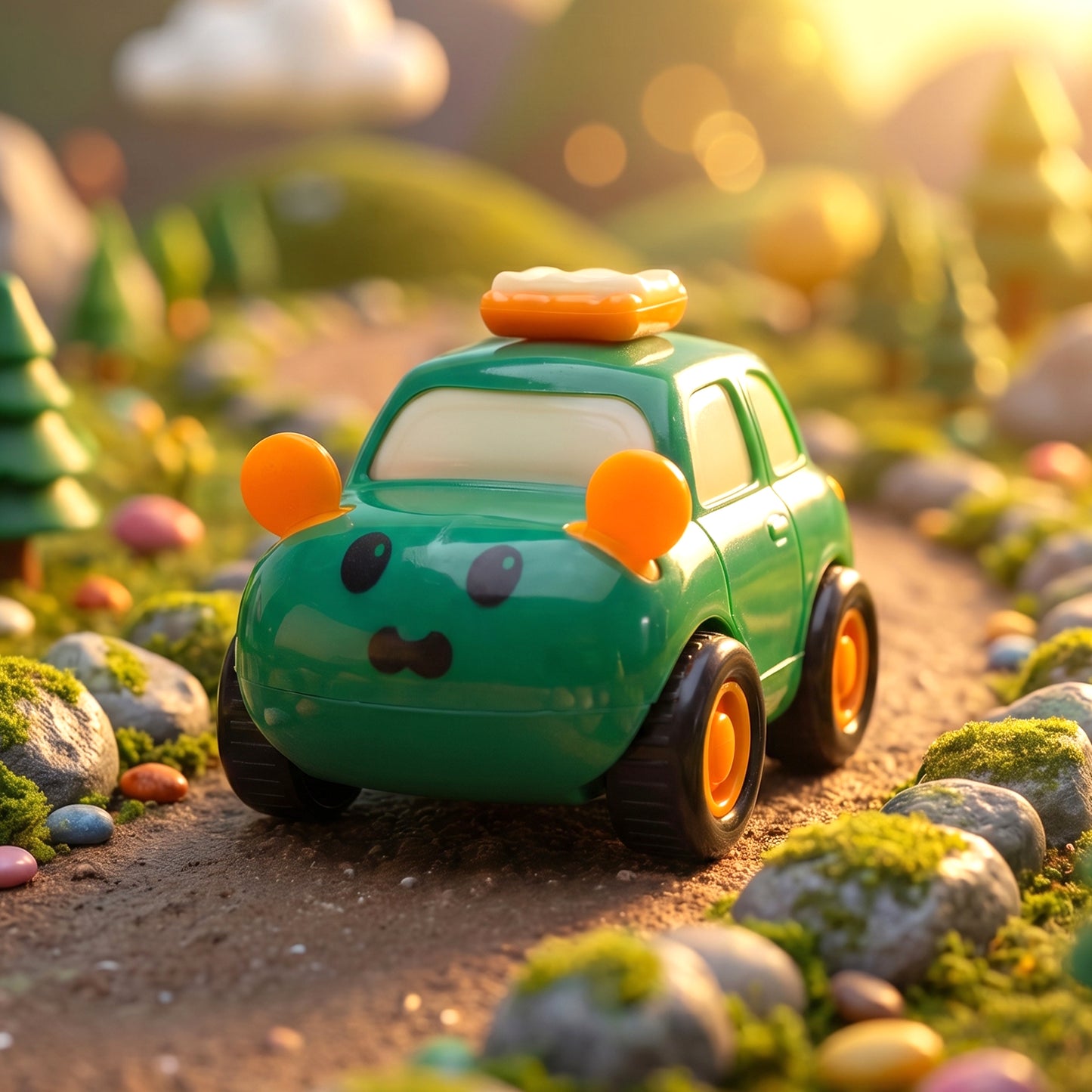 Funwoods Animal Cartoon Pull-Back Toy Car Set Pack 4 Pc