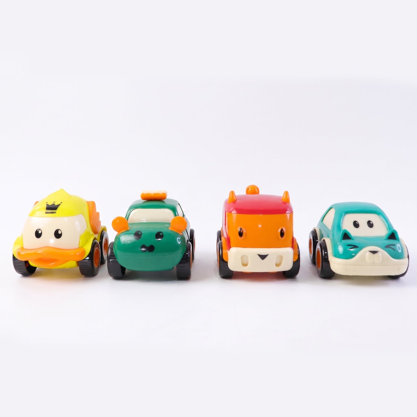 Funwoods Animal Cartoon Pull-Back Toy Car Set Pack 4 Pc