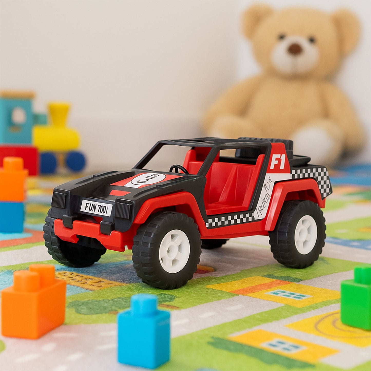 Funwoods Free-Wheel Racing Jeep Toy Car - (1 Pc)