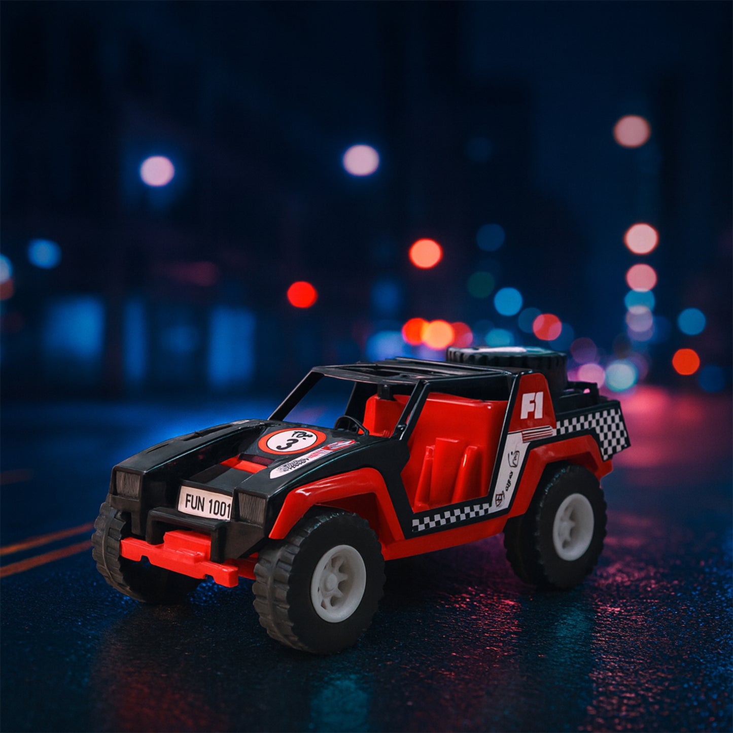 Funwoods Free-Wheel Racing Jeep Toy Car - (1 Pc)