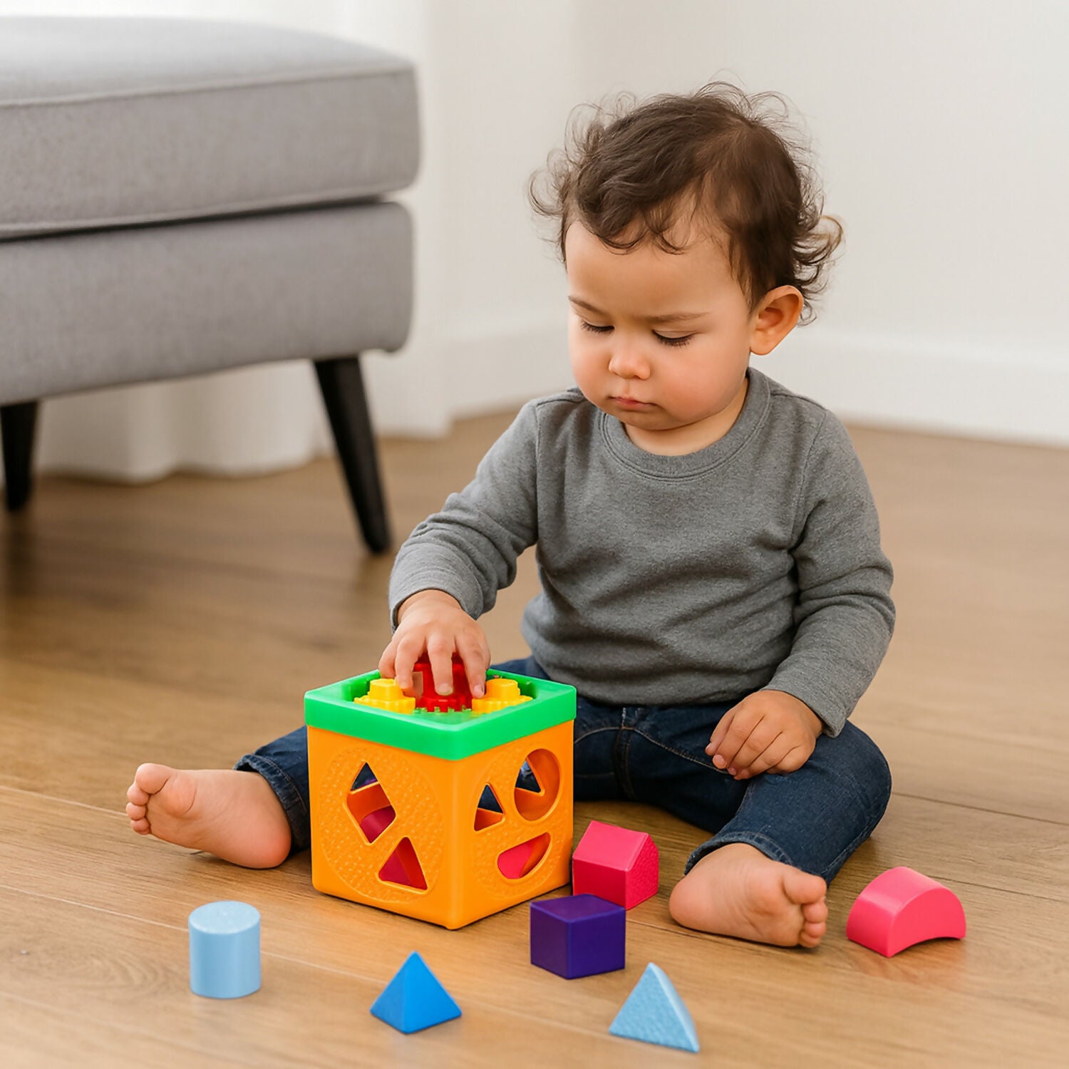 Funskool Giggles Shape Sorter Gear Box – Spin, Match & Learn Activity Toy for Toddlers