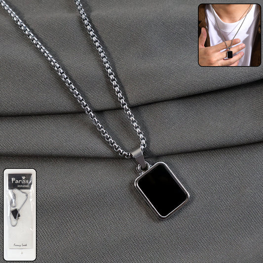Premium Stainless-Steel Men’s Fashion Pendant Chain (1 Pc)