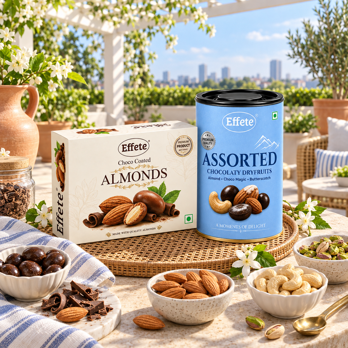 Effete Choco Coated Almonds with Assorted Chocolaty Dry Fruits for Premium Snacking
