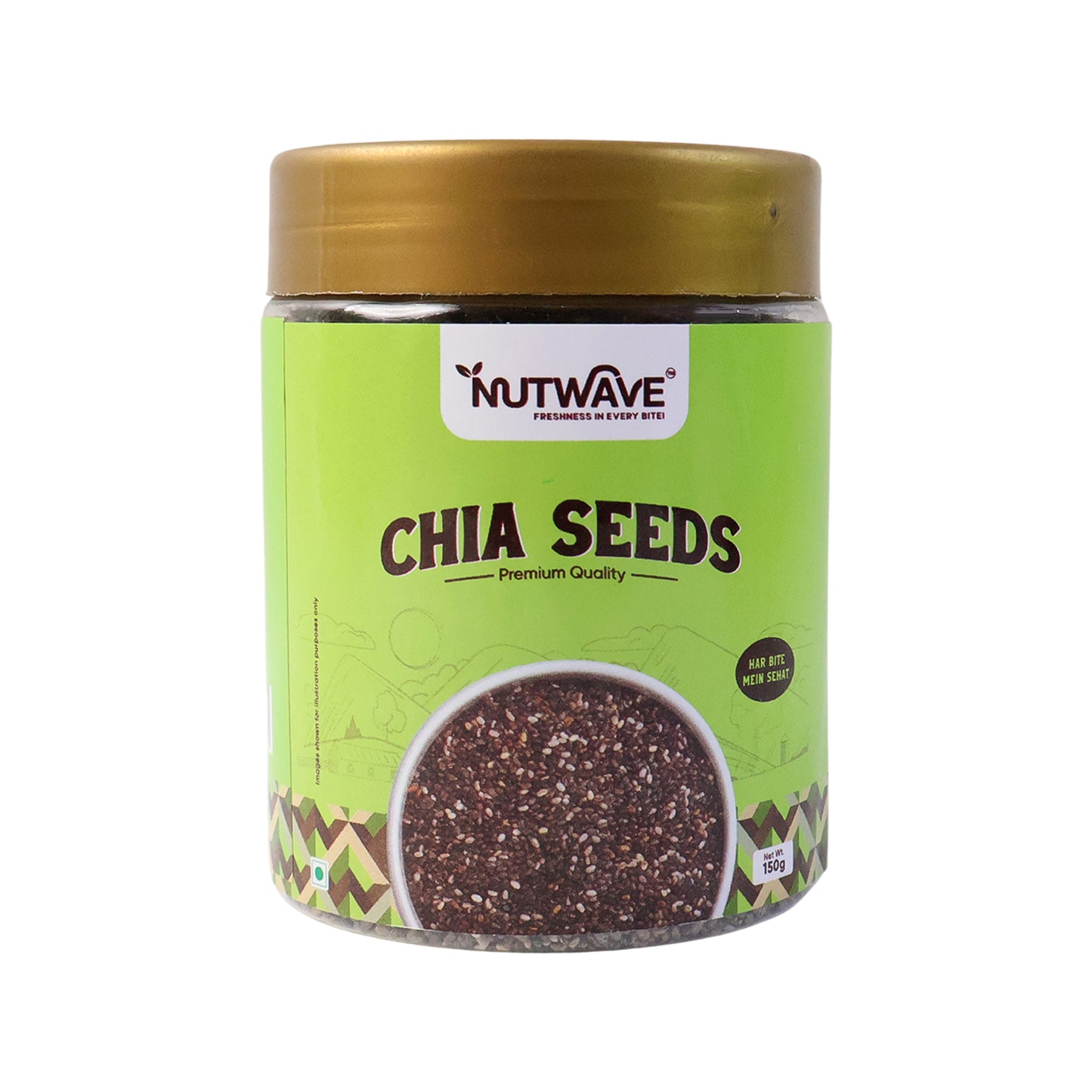 Nutwave Premium Quality Chia Seeds – Healthy Superfood for Daily Nutrition (150 gm)