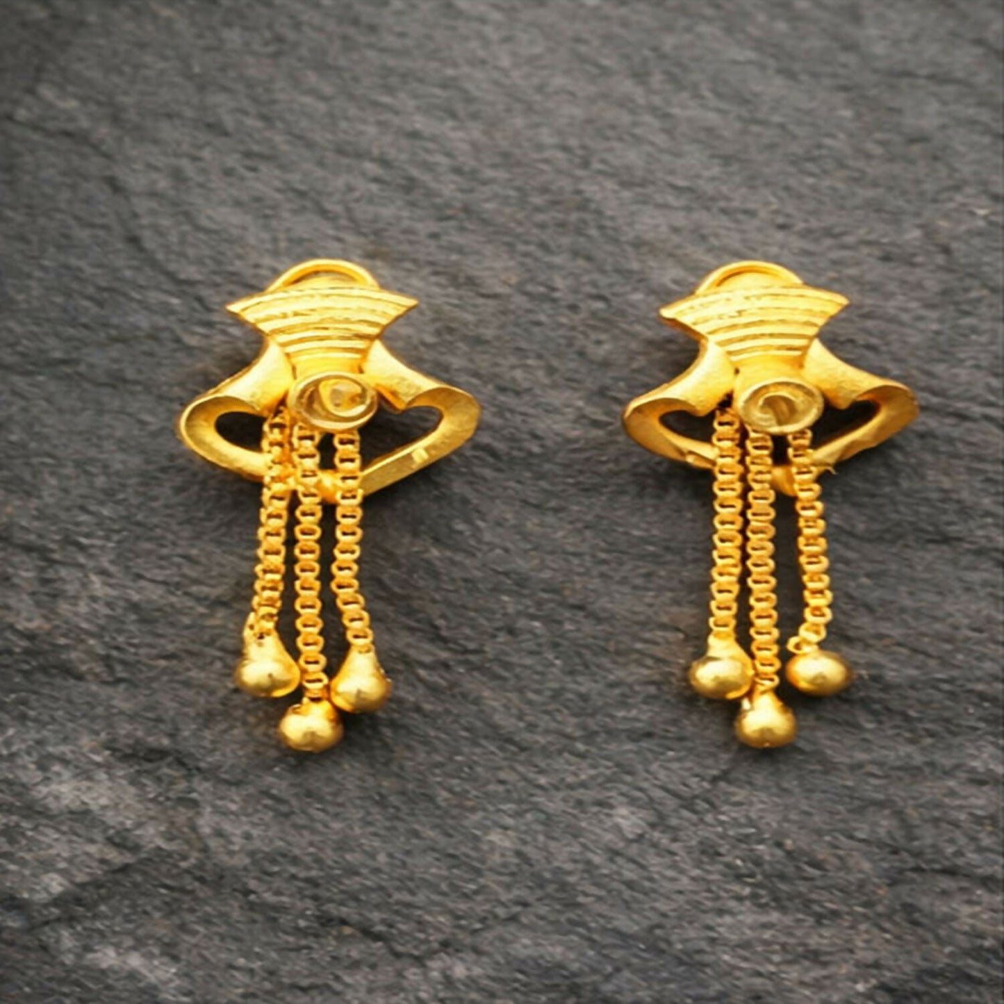 Elegant Golden Drop Earrings for Women & Girls | Lightweight Stylish Party Wear Earrings