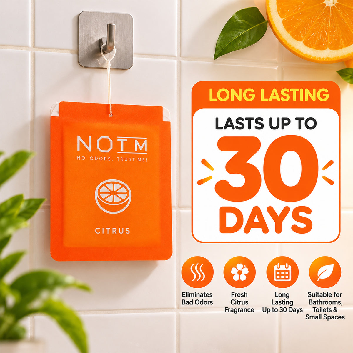 Citrus Hanging Air Freshener Gel – Long-lasting Lemon Fragrance