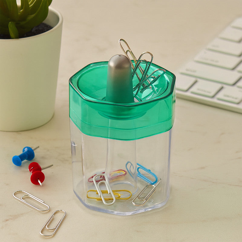 OfficeMate Magnetic Pin & Clip Dispenser – Compact Organizer for Office, School & Home Use