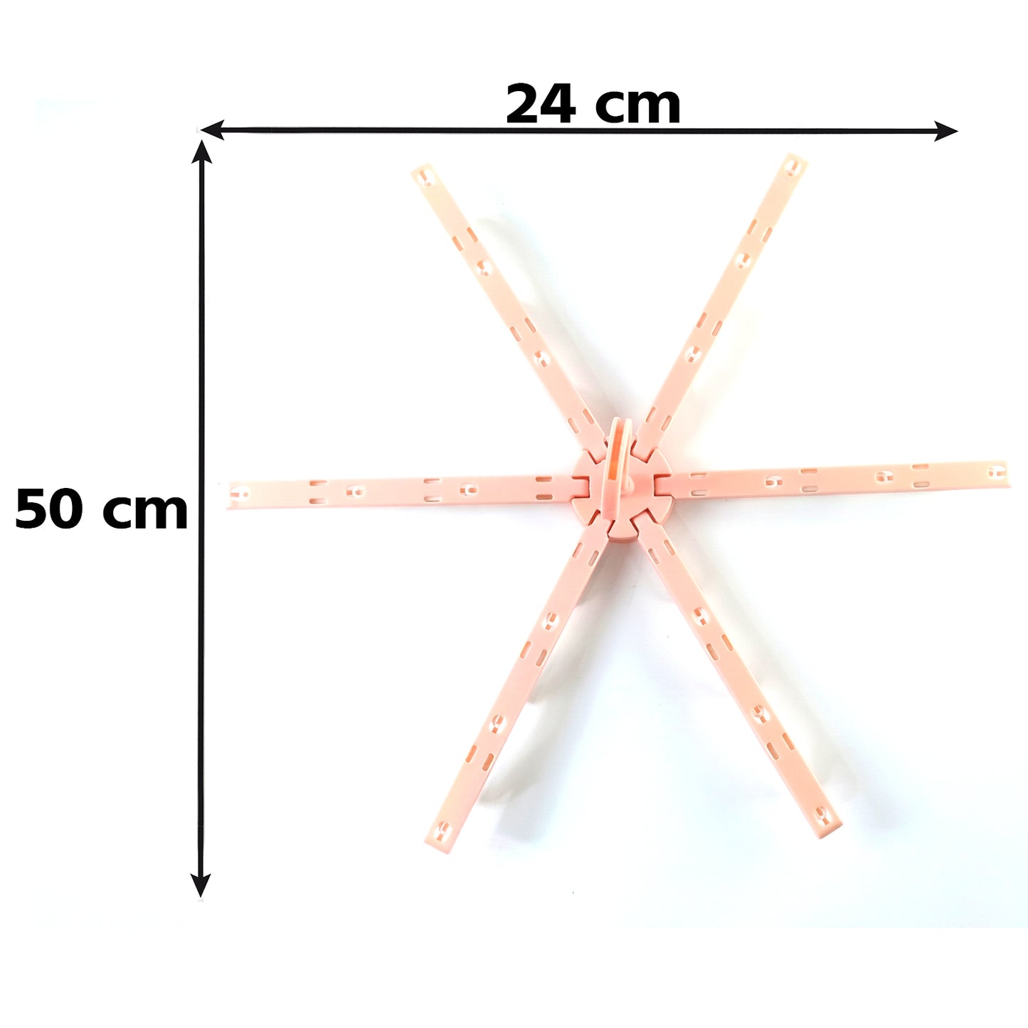 Foldable Clothes Drying Hanger with Clips, Plastic Multi-Clip Drying Rack (1 Pc)