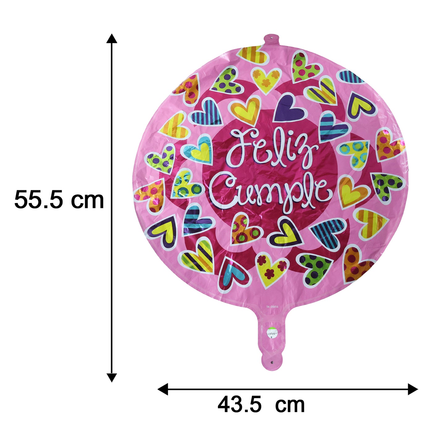 Round foil balloon size guide
