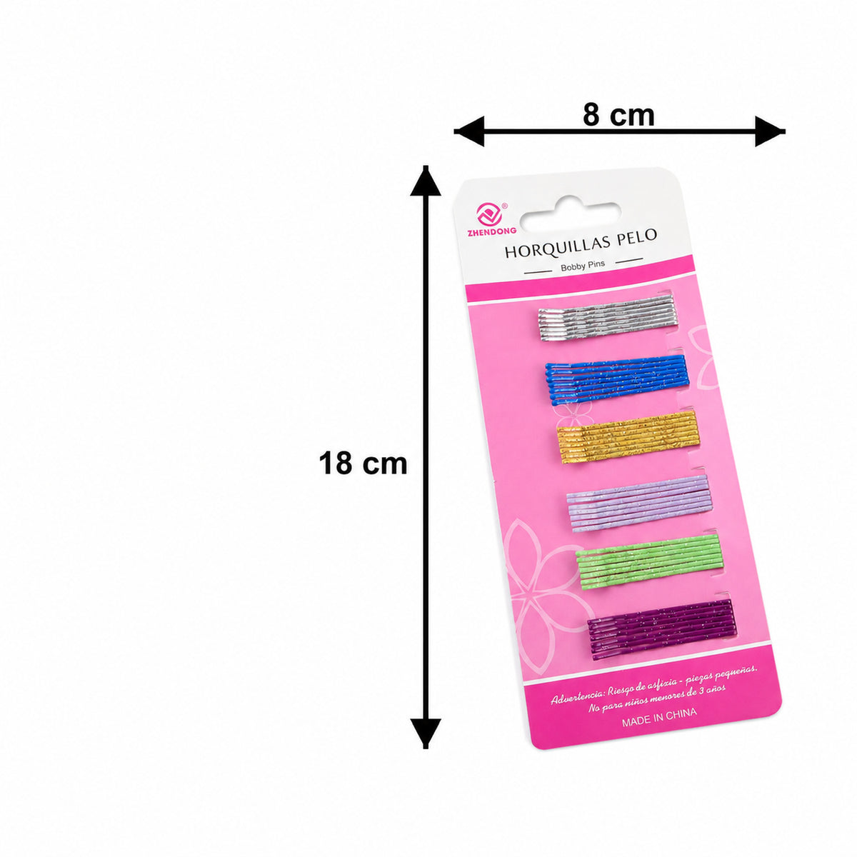 Multicolor Glitter Metal Bobby Pins Set for Hair Styling Women Girls (42 Pc)