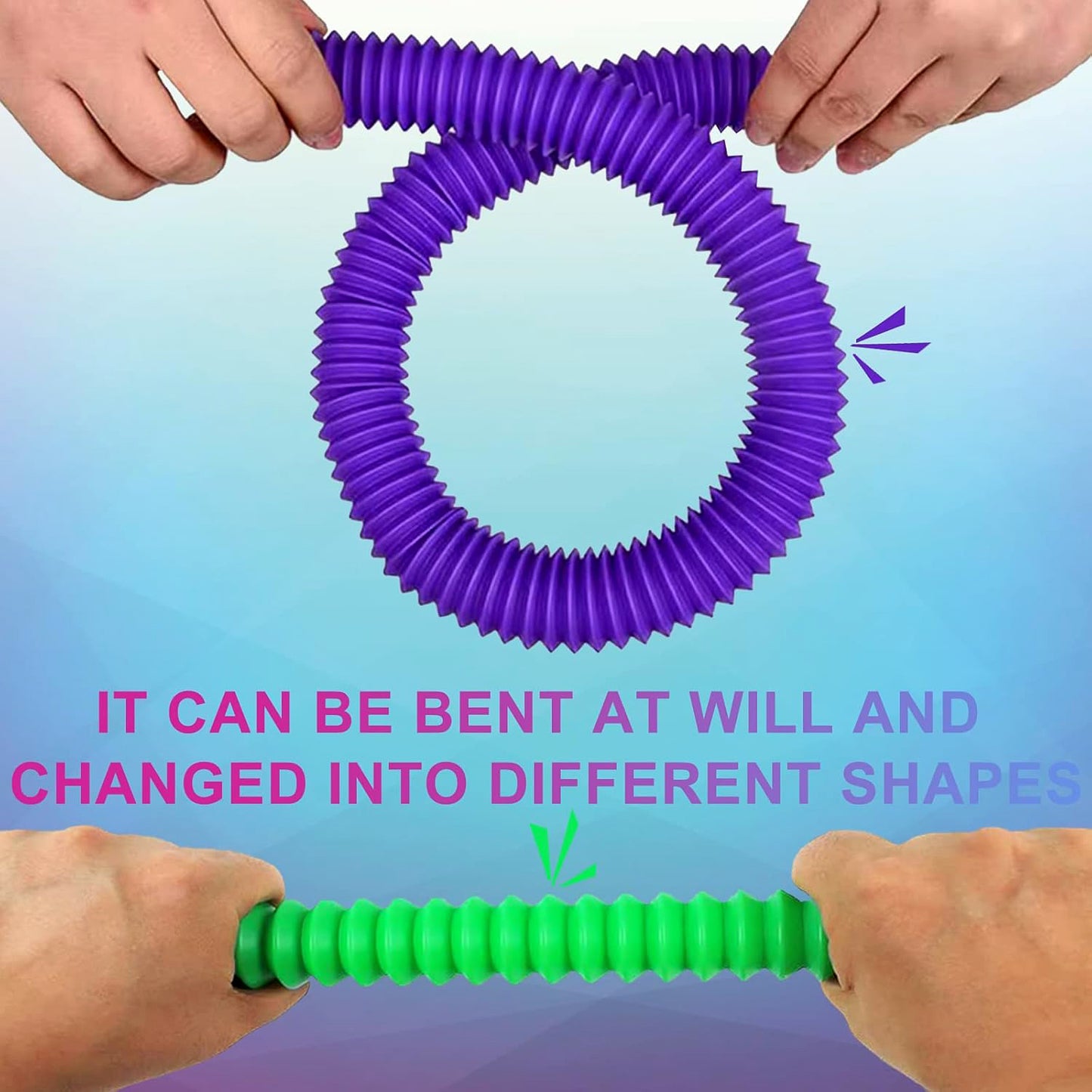 LED Glow Pop Tube Fidget Toy (Mix Color / 1 Pc)