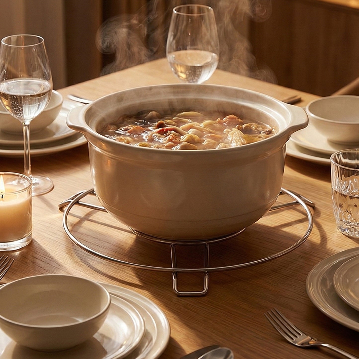 Heatproof Hot Pot Stand Stainless Steel