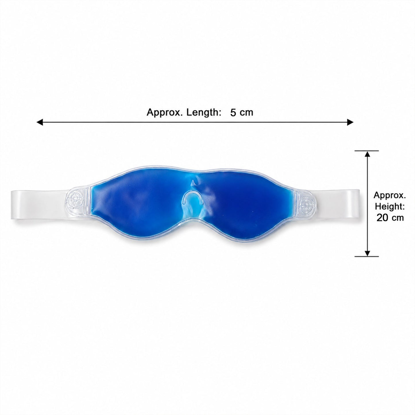 Small Blue Eye Mask Cooling Gel Mask for Relaxation Puffy Eyes Relief (1 Pc)