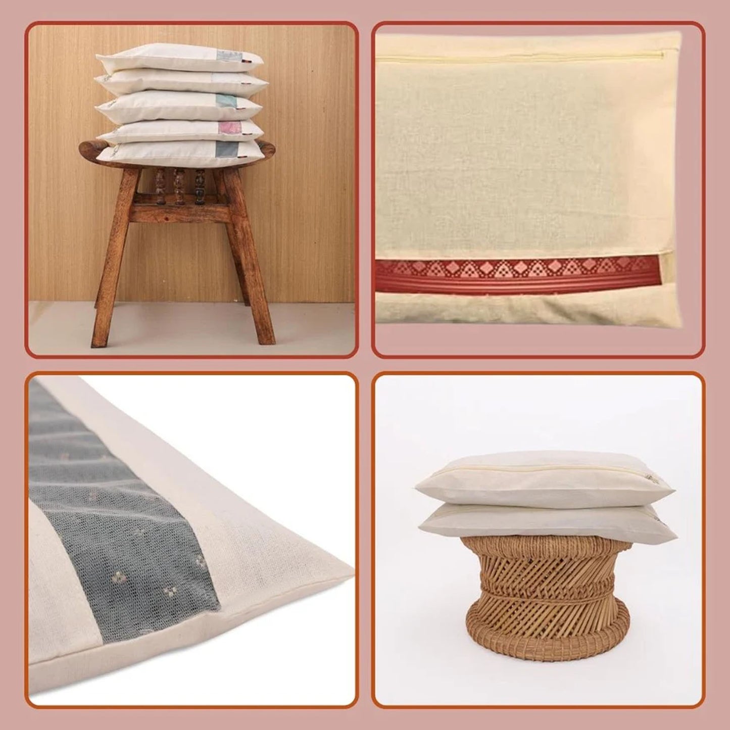 Zip Closure Saree Storage Bag (14.5×16.5 Cm, 1 Pc)