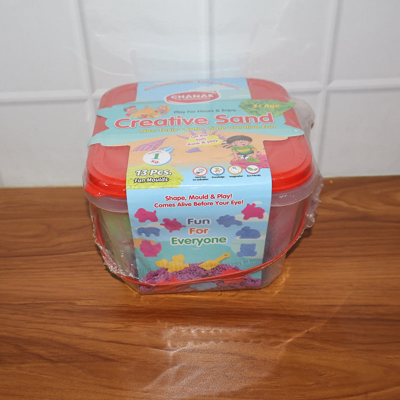 Aditi Creative Sand Kit for Kids with 1kg Sand & 13 Shape Moulds