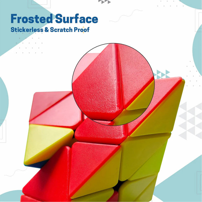 Aditi Pyraminx Speed Cube | Stickerless Triangle Puzzle for Kids & Beginners