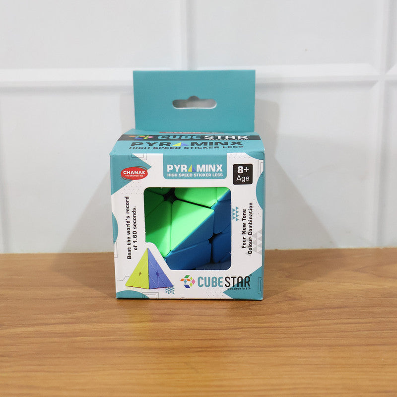 Aditi Pyraminx Speed Cube | Stickerless Triangle Puzzle for Kids & Beginners