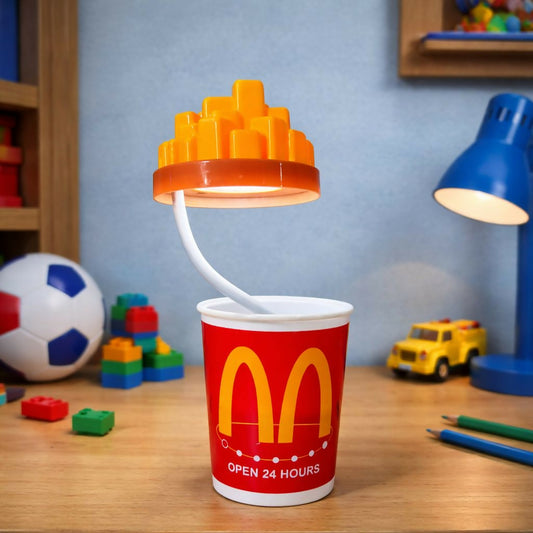 French Fries Style LED Desk Lamp with Pen Holder Flexible Study Lamp