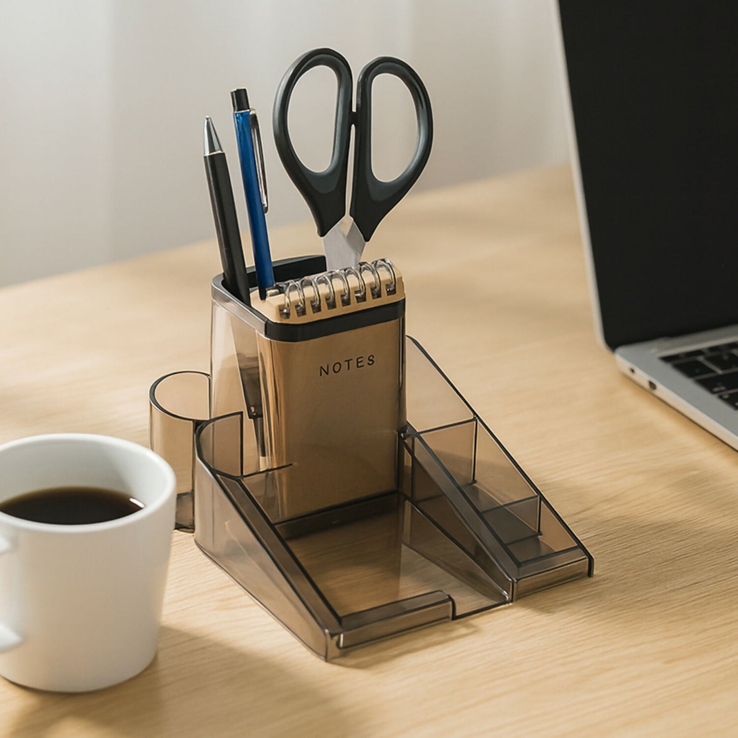 Khyati Classic Stationery Holder Stand – Multi-Compartment Desk Organizer