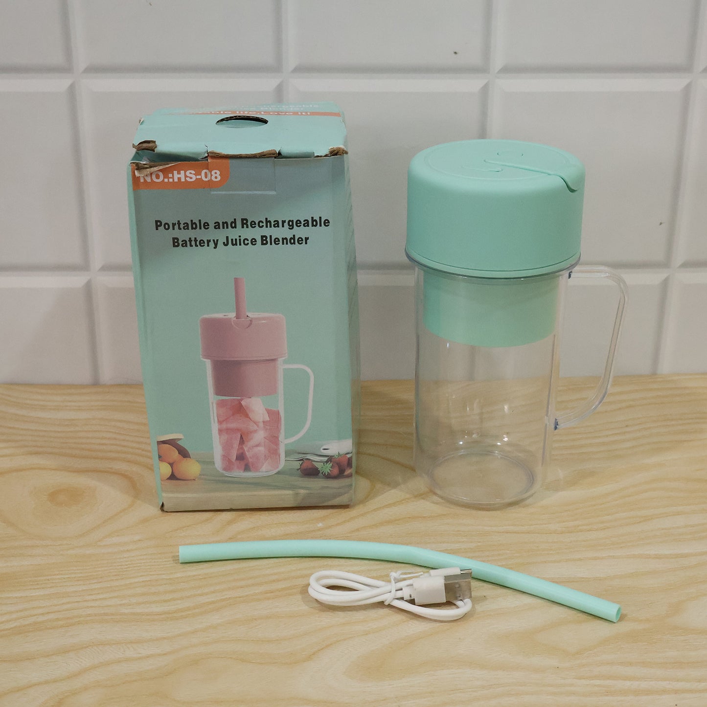 Portable Juicer 420 ML USB Rechargeable Blender Bottle for Home (1 Pc)