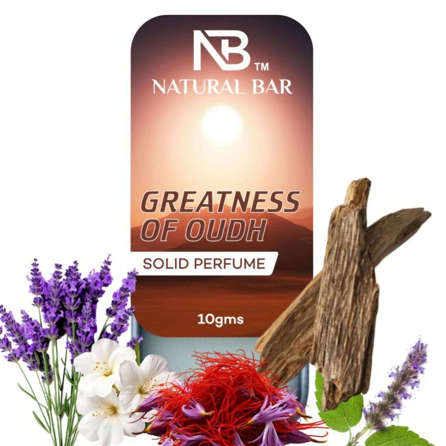 Natural Bar Greatness Of Oud Solid Perfume| Alcohol Free Cologne for Men & Women | Strong & Lasting Fragrance | Gifting Set for Him & Her