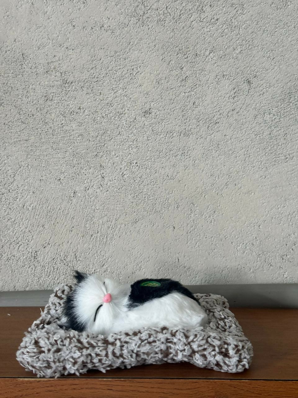 Sleeping Black White Cat Car Dashboard Plush Cute Soft Toy Showpiece Decor