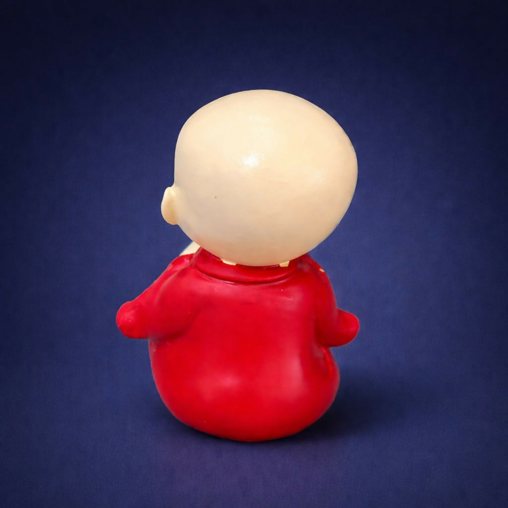 Cute Monk Showpiece Laughing Baby Figurine for Home & Desk Decor