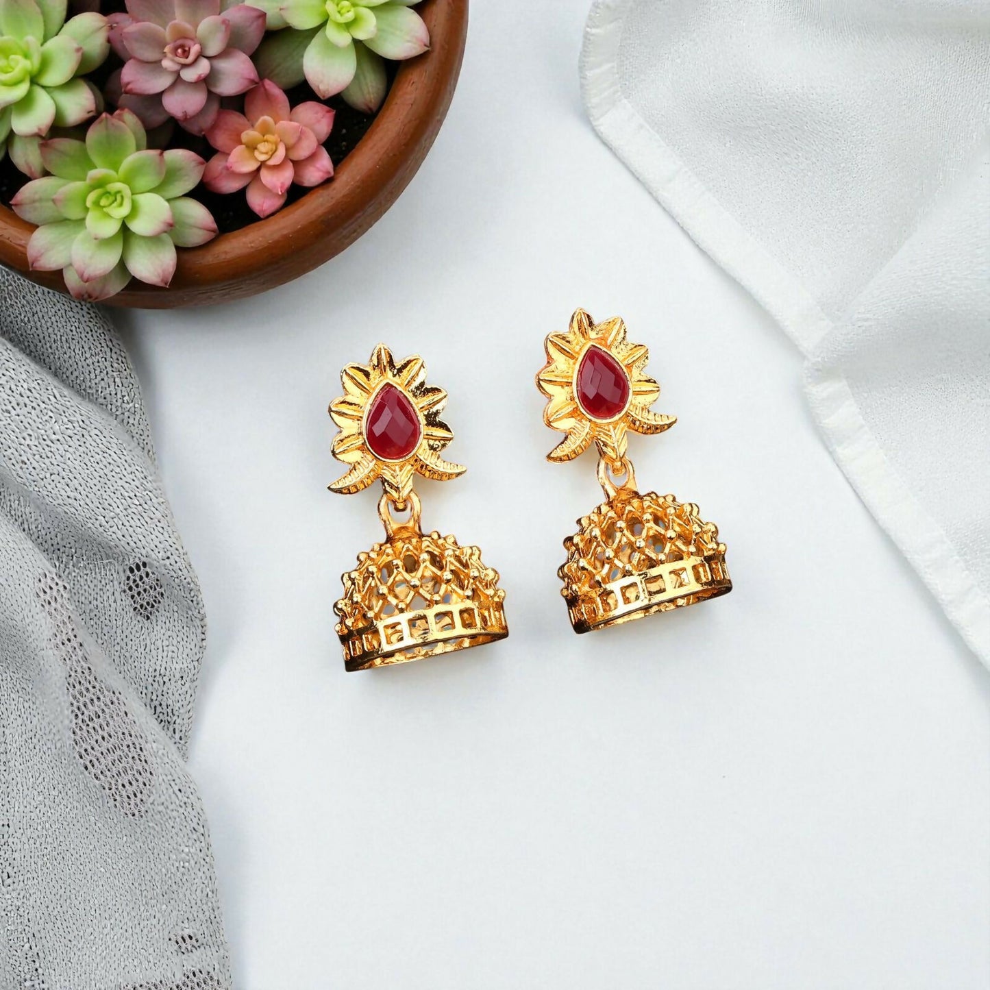 Temple Jewellery Lakshmi Coin Choker with Jhumka Earrings
