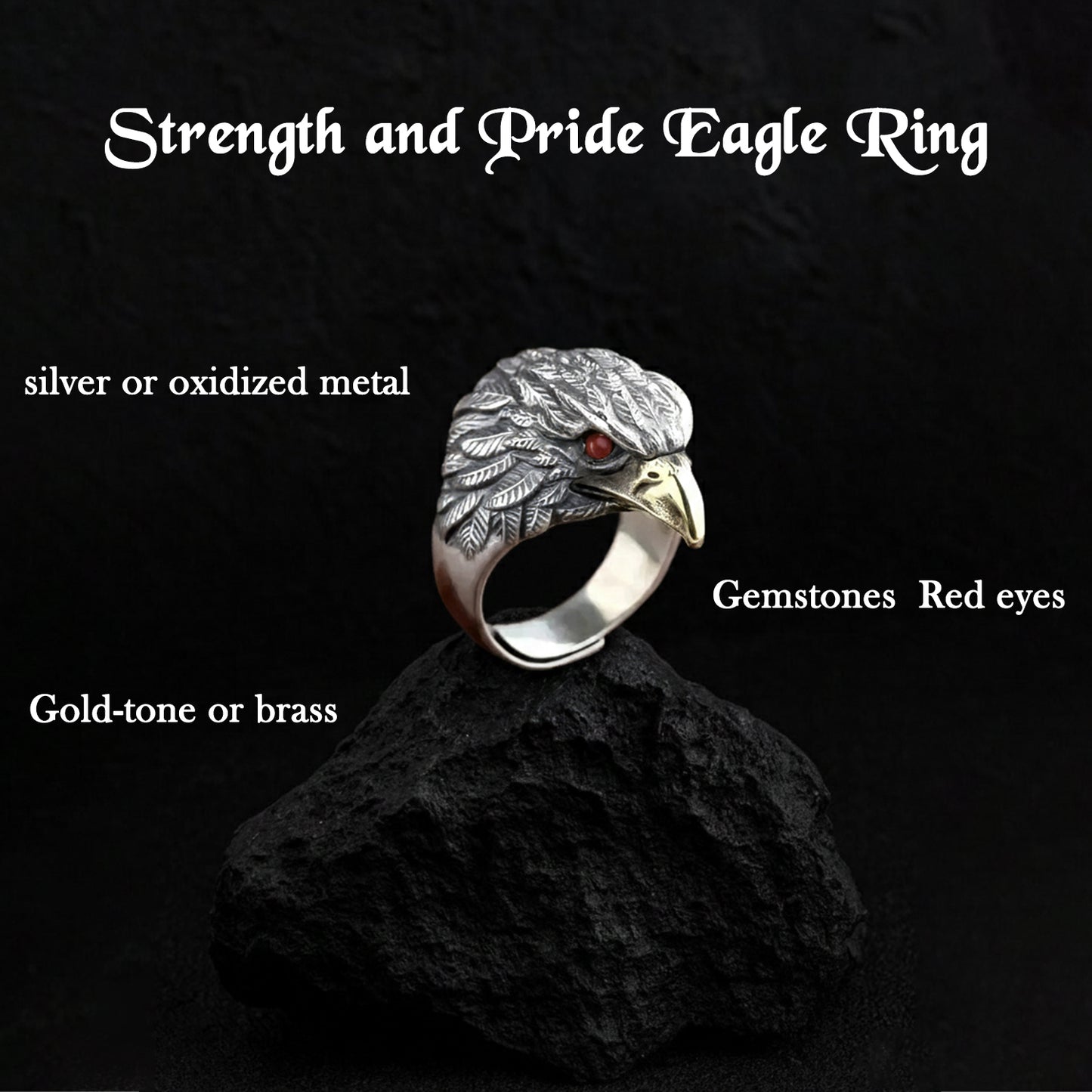 Strength and Pride Eagle Ring