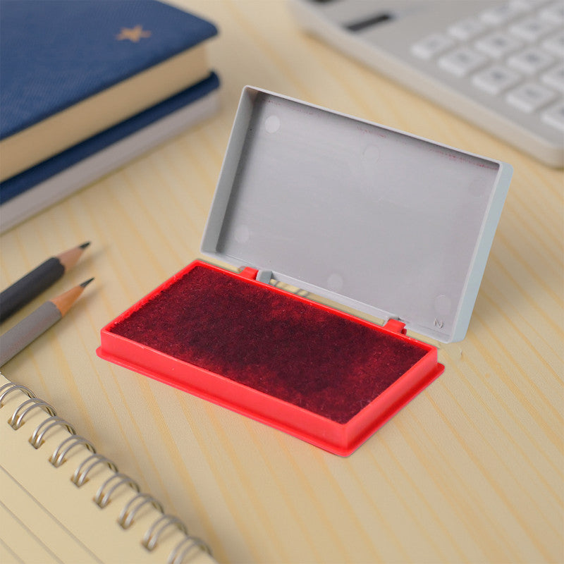 Camlin Deluxe Stamp Pad – Red Color High-Quality Ink Pad for Crisp and Clear Impressions