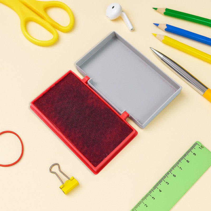 Camlin Deluxe Stamp Pad – Red Color High-Quality Ink Pad for Crisp and Clear Impressions