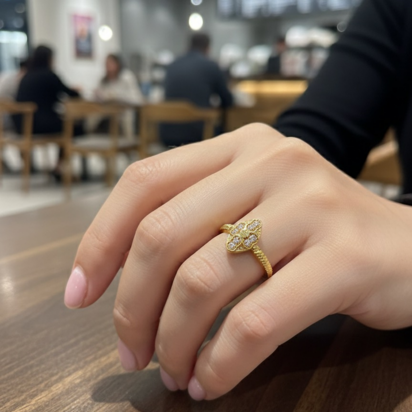 Elegant Gold-Tone Designer Ring – Pack of 6 (Mix Collection)