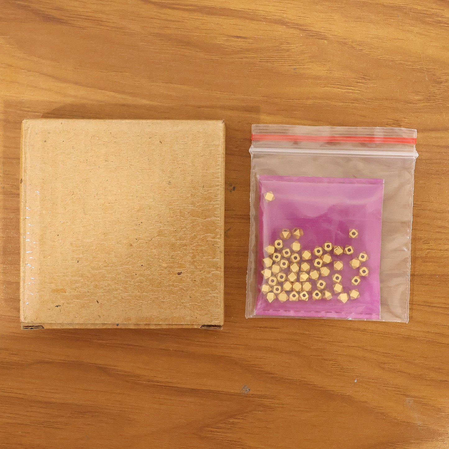 Gold-Plated Hexagon Spacer Beads for Jewelry Making – Diamond Cut Design (Pack of 50)